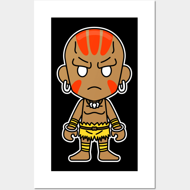 Chibi Dhalsim Wall Art by Chibi Pops